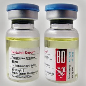 Testabol Depot Cypionate British Dragon 10ml (Testosterone Cypionate 200mg/ml)