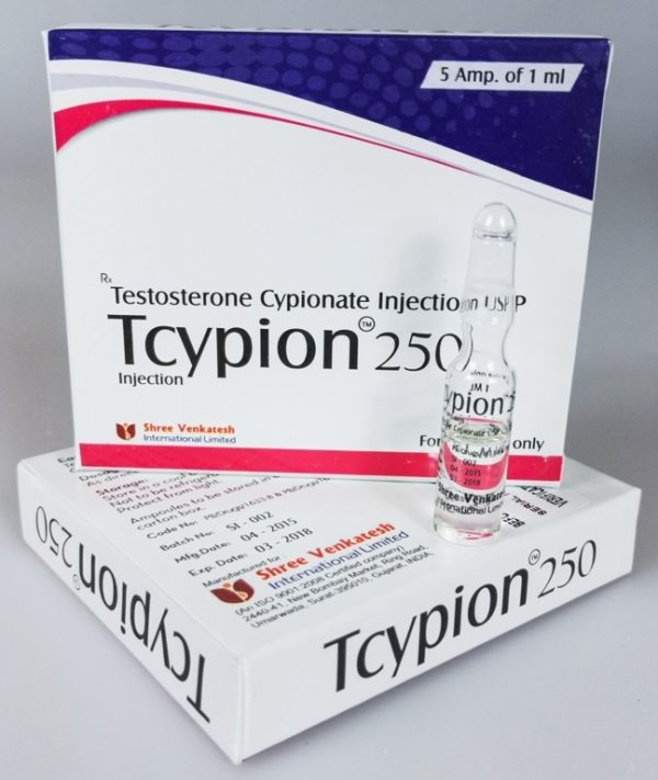 Tcypion 250 Shree Venkatesh (tesztoszteron cypionate injekció USP)