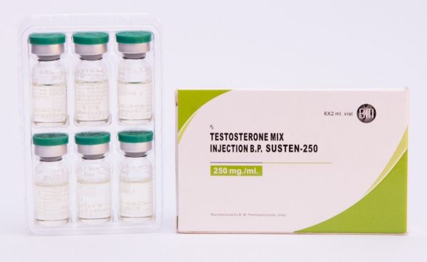 Susten 250 BM Pharmaceuticals (Sustanon, Test Mix) 12ML (6X2ML Flacon)