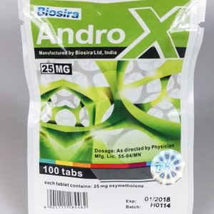 Androx Biosira (Anadrol, Oxymethlone) 100 comprimés (25mg/comprimé)