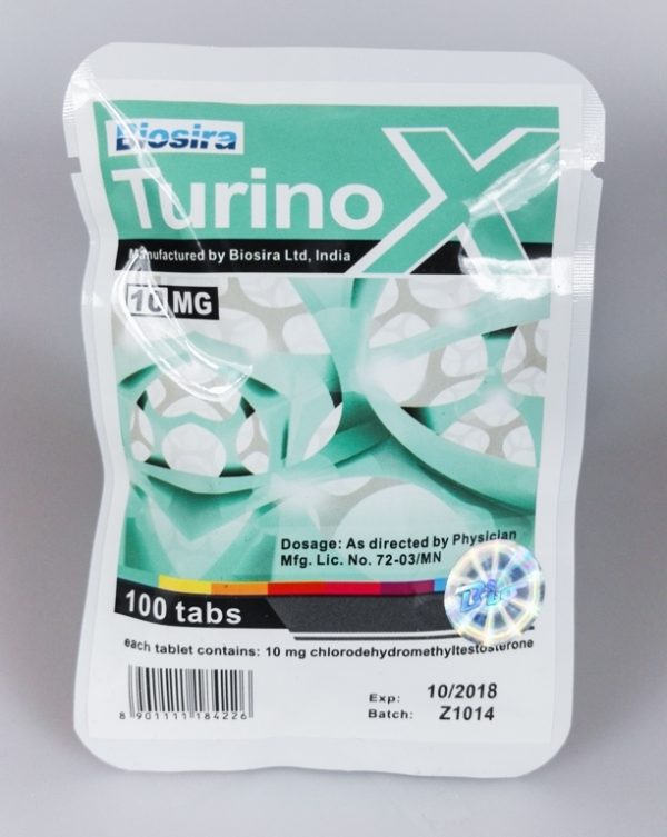 Turinox Biosire (Turanabol, Clormetiltestosterona) 100tabs (10mg/tab)